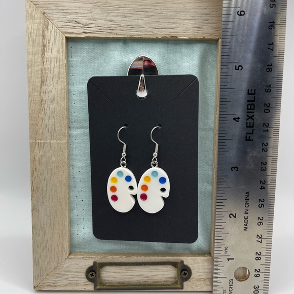 3 for $20 Fun Painters Pallet Dangle Earrings “You Pick 3” - Picture 2 of 8